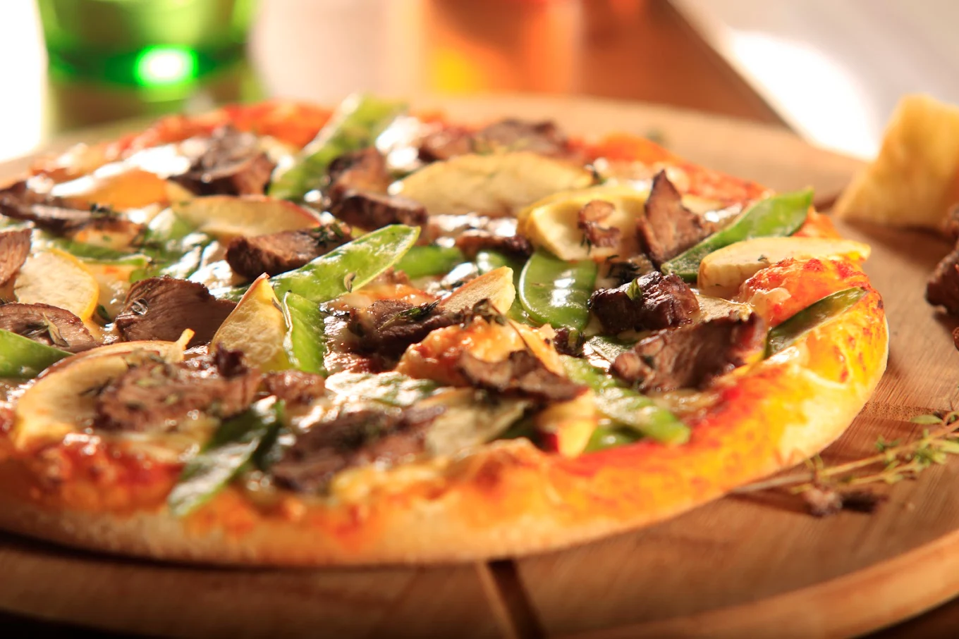 Pizza-Spezialität mit Rind